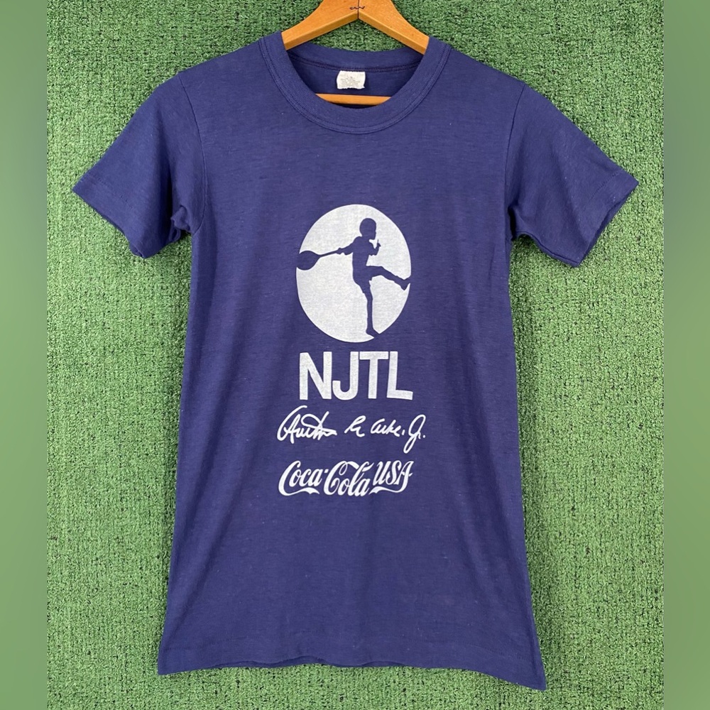 Rare Vintage 70’s Arthur Ashe National Junior Tennis League T-Shirt Women’s XXS